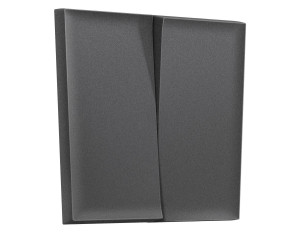 Лицевая панель выключателя 2 кл., Антрацит серый,, Sigma Quant Ambrella Volt SP6530