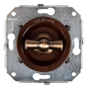 Выключатель повор. на 2 положения перекрестный (внутренний монт.), венге, Salvador CL31WG