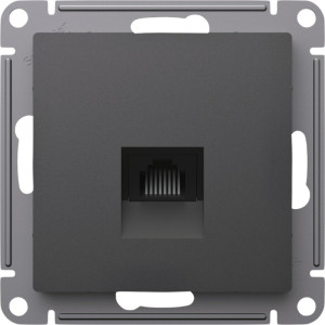 Розетка компьютерная RJ45 Cat. 5e, Базальт, AtlasDesign SE ATN001483