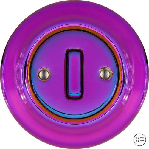 Ретро диммер фарфоровый, пурпурно-фиолетовый металлик, Katy Paty PEVIGSldm 
