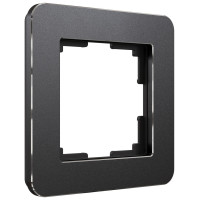 Рамка 1 местная металл, Черный, Platinum Werkel W0012608