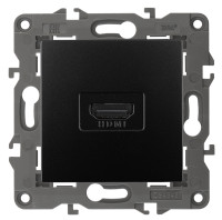 Розетка HDMI, Антрацит, Эра Elegance 14-3114-05