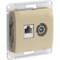 Розетка комп.+тв. RJ45+TV Cat. 5e, Титан, Glossa SE GSL000489