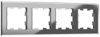 Рамка 4 местная, стекло, Серый, Brite IEK BR-M42-G-K03