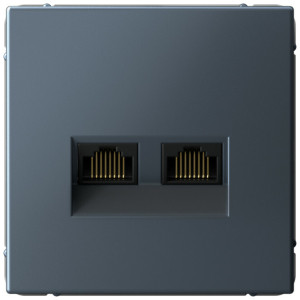 Розетка компьютерная 2-я RJ45 Cat. 5e, Грифель, ArtGallery SE GAL000788