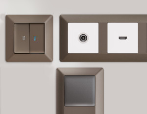 Рамка 2 местная пластик, Темная бронза матовый, ALFA Line Ambrella Volt AF110632