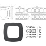 Рамка 5 местная пластик, Графит Мягкое касание, OMEGA Ecta Ambrella Volt OF140805