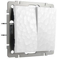Выключатель 2 кл., Hammer белый, Werkel W1220001