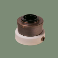 Ретро розетка медь с З/К и шторками, темная медь, Romatti L241-7