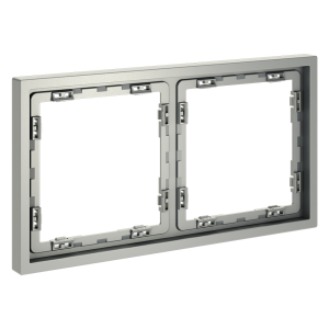 Рамка 2 местная, пластик, Сталь, Voltum S70 VLS100205