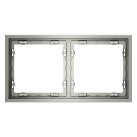 Рамка 2 местная, пластик, Сталь, Voltum S70 VLS100205