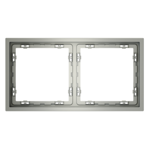 Рамка 2 местная, пластик, Сталь, Voltum S70 VLS100205