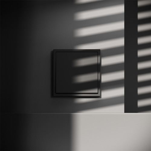 Выключатель проходной 1-кл., Черный матовый, VOLTUM S70 VLS010308