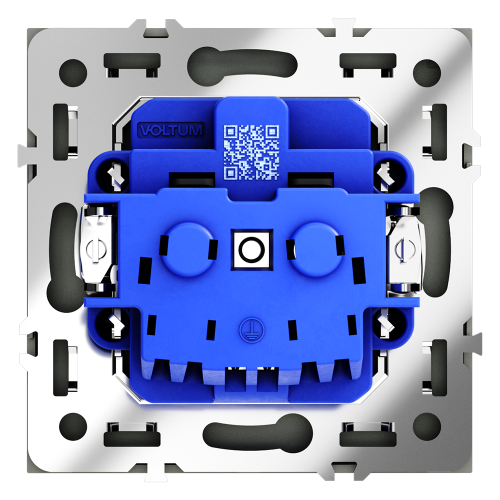 Розетка c З/К, Титан, Voltum S70 VLS040106