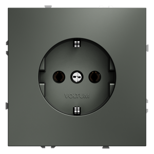 Розетка c З/К, Титан, Voltum S70 VLS040106