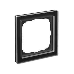 Рамка 1 местная, натуральное стекло, Черный, ArtGallery SE GAL321001