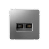 Розетка компьютерная 2-ая RJ45 Cat. 5e, Сталь, ArtGallery SE GAL000985