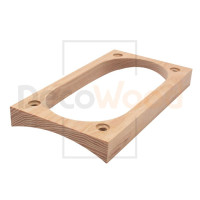 Накладка 2 местная под подрозетник Kopos на бревно D320 мм, ясень без тонировки, DecoWood СМК2-320