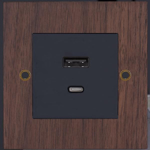 Розетка USB для быстрой зарядки Type A+C, Oрех, Sevilla Salvador SWBY3CC12 Розетка USB для быстрой зарядки Type A+C, Oрех, Sevilla Salvador SWBY3CC12