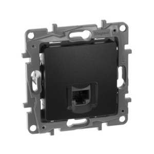 Розетка компьютерная RJ45 Cat. 5e, антрацит, Etika Legrand 672641