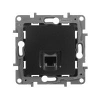 Розетка компьютерная RJ45 Cat. 5e, антрацит, Etika Legrand 672641