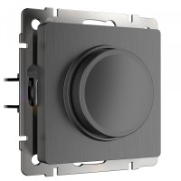 Диммер поворотный 600Вт, Графит рифленый, Werkel W1142004