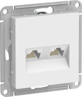 Розетка компьютерная 2-я RJ45 Cat. 5e, Лотос, AtlasDesign SE ATN001385