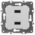 Розетка USB для зарядки, Белый, Эра Elegance 14-4110-01