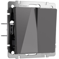 Выключатель 2 кл. проходной, Акрил графит, Werkel W1122044
