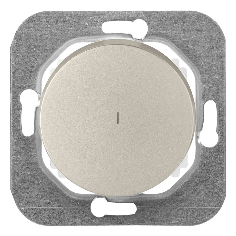Выключатель кнопочный 1 кл. с подсветкой, Шампань, серия Прованс, Bylectrica С110-3307