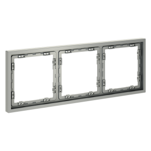 Рамка 3 местная, пластик, Сталь, Voltum S70 VLS100305