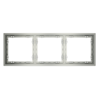 Рамка 3 местная, пластик, Сталь, Voltum S70 VLS100305