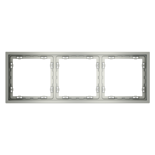 Рамка 3 местная, пластик, Сталь, Voltum S70 VLS100305