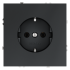 Розетка c З/К, Графит, Voltum S70 VLS040107