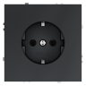 Розетка c З/К, Графит, Voltum S70 VLS040107