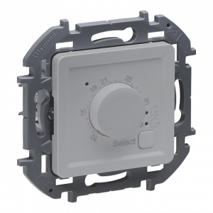 Терморегулятор с внешним датчиком, алюминий, INSPIRIA Legrand 673812