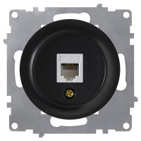 Розетка компьютерная RJ45 Cat. 5e, Черный, OneKeyElectro 1E20701303