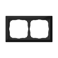 Рамка 2 местная, натуральное стекло, Черный, ArtGallery SE GAL321002