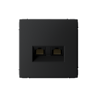 Розетка компьютерная 2-ая RJ45 Cat. 5e, Карбон, ArtGallery SE GAL001085