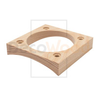 Накладка 1 местная под подрозетник Kopos на бревно D320 мм, ясень без тонировки, DecoWood СМК1-320