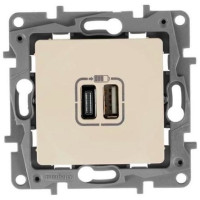 Розетка USB для зарядки A+C, слоновая кость, Etika Legrand 672336