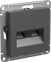 Розетка компьютерная 2-я RJ45 Cat. 5e, Базальт, AtlasDesign SE ATN001485