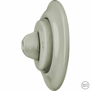 Ретро диммер фарфоровый, серо-зеленый глянцевый, Katy Paty CHGds