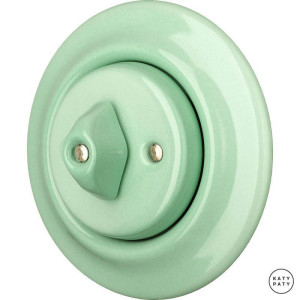 Выключатель поворотный 1 кл., ментол глянцевый, Katy Paty PNMEG1 