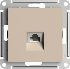 Розетка телефонная RJ11, Песочный, AtlasDesign SE ATN001281