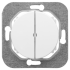 Выключатель кнопочный 2 кл. с подсветкой, Белый, серия Прованс, Bylectrica С510-3308