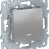 Выключатель 1 клав. с подсветкой проходной, Алюминий, Unica New Schneider NU520330N Выключатель 1 клав. с подсветкой проходной, Алюминий, Unica New Schneider NU520330N