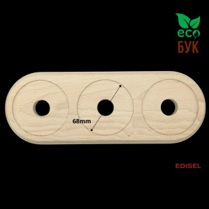 Рамка 3 местная, Без тонировки, Edisel Verona EDVR-FR-3