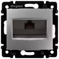 Розетка компьютерная RJ45 Cat. 6, алюминий, Valena Classic Legrand 770242