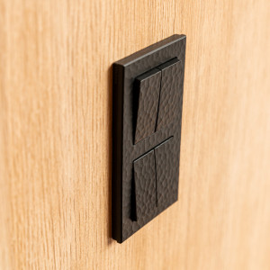 Выключатель 2 кл., Hammer черный, Werkel W1220008